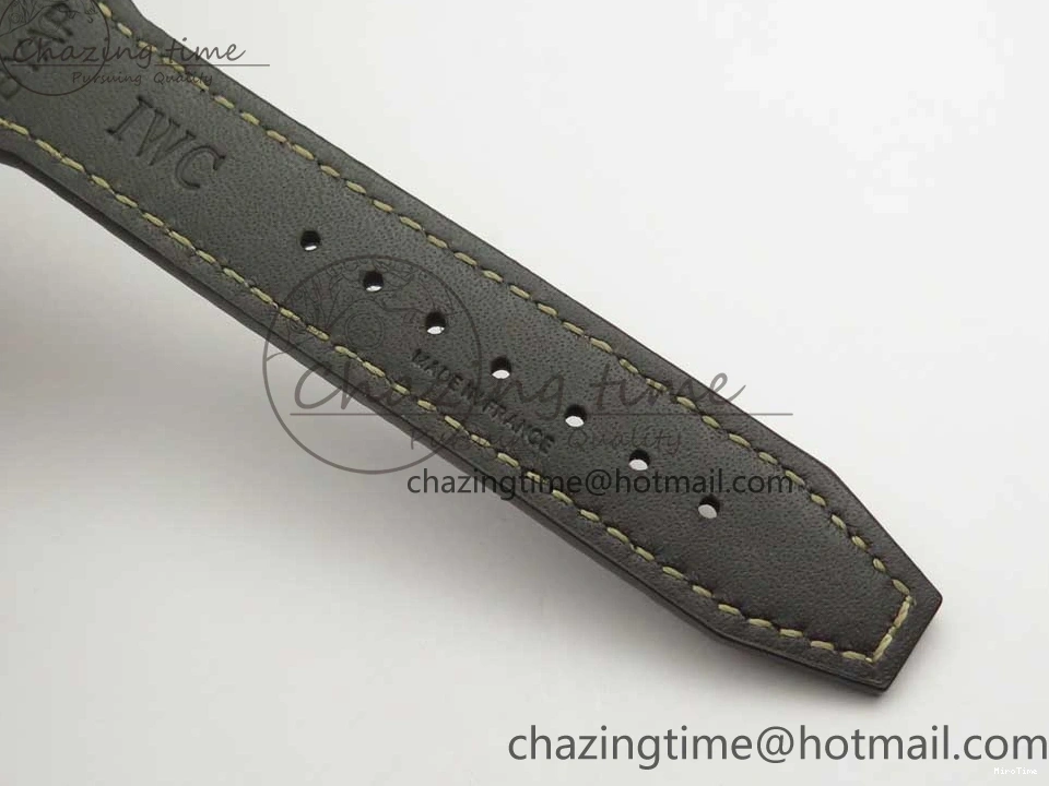 MIROTIME 0310 SmartChoice Mark XVIII IW327006 Titanium M+F 1:1 Best Edition Black Dial on Brown Leather Strap A 7145